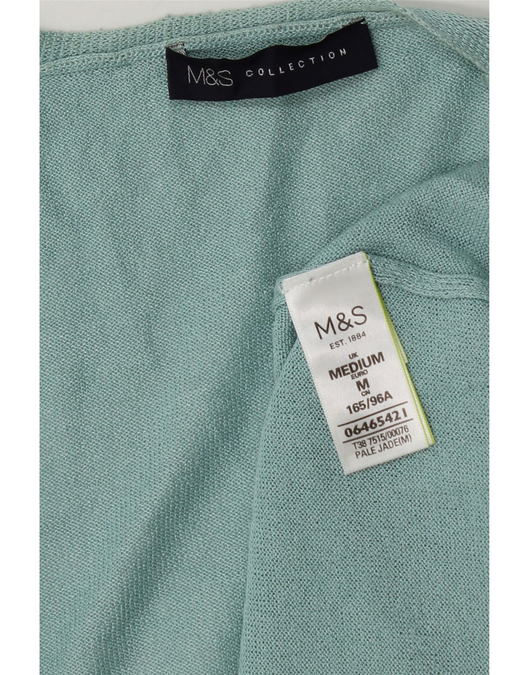 Marks & Spencer Γυναικείο πουλόβερ Longline Cardigan UK 12 Medium Turquoise