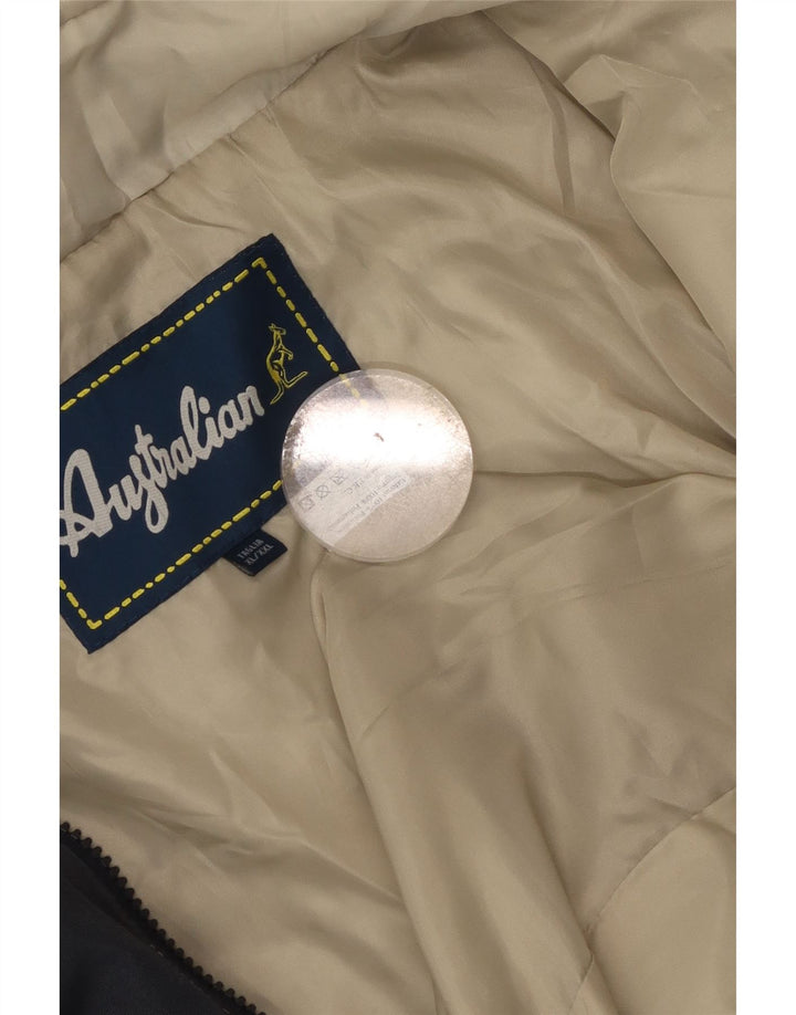 AUSTRALIAN L'ALPINA Ανδρικό παλτό αντιανεμικό UK 42 XL Navy Blue Polyester