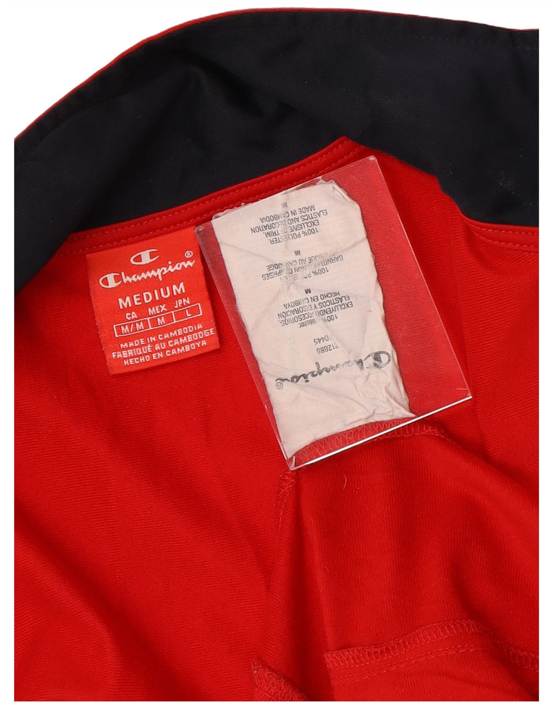 Ανδρική φόρμα Champion Graphic Top Jacket Μεσαίο Κόκκινο Colourblock Πολυεστέρας