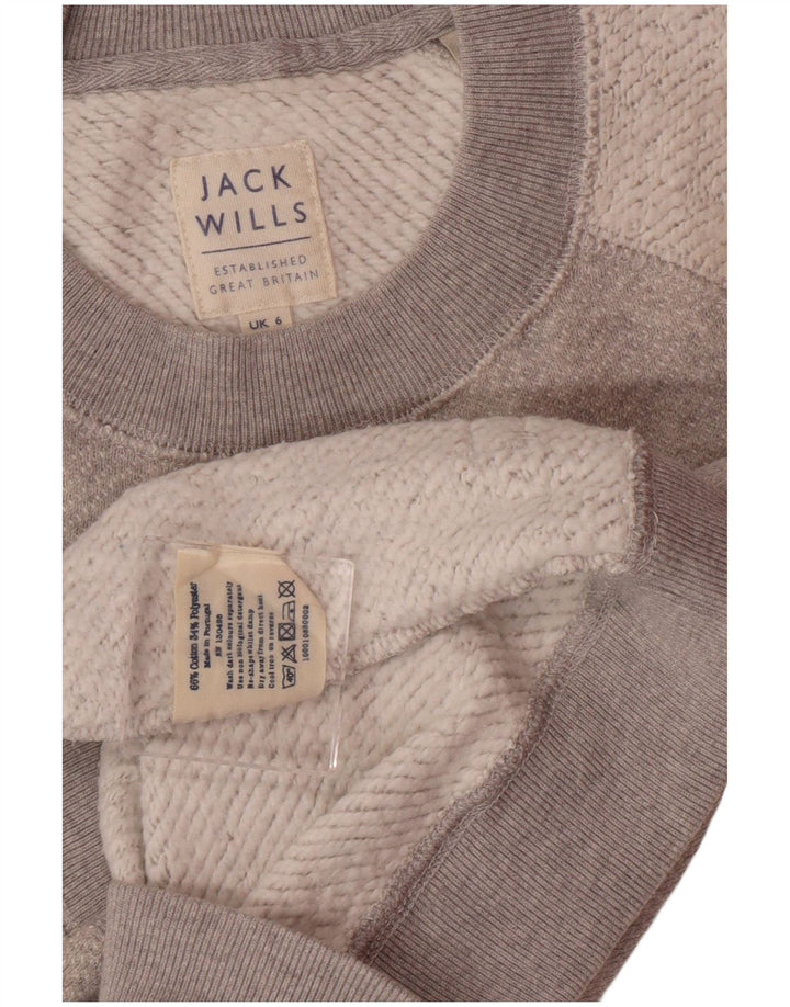 JACK WILLS Γυναικείο φούτερ Jumper UK 6 XS Γκρι χρώματος βαμβακερό