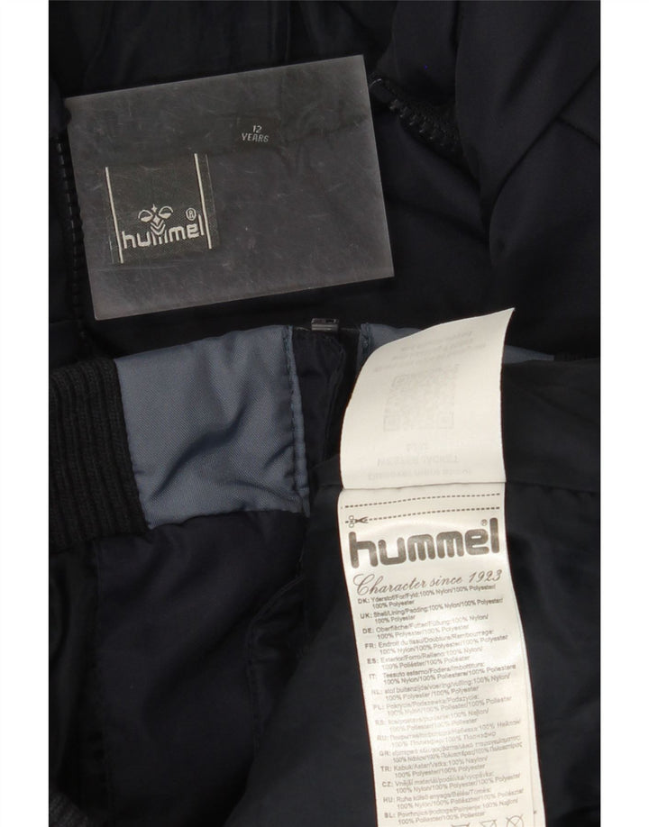 Μπουφάν HUMMEL Boys Graphic Hooded Gedded Jacket 11-12 Years Navy Blue Colorblock