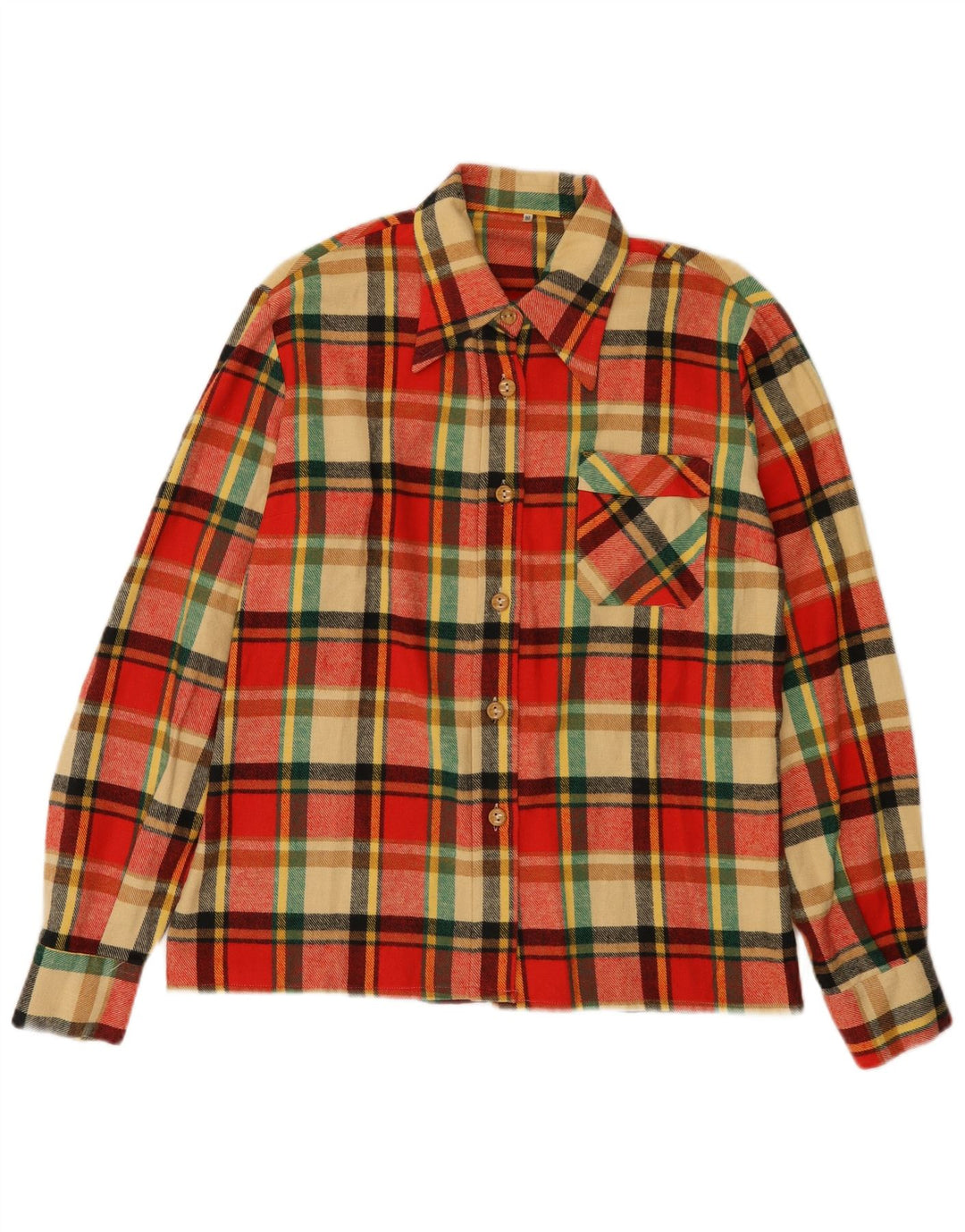 Vintage γυναικείο φανελένιο πουκάμισο IT 50 XL Red Check
