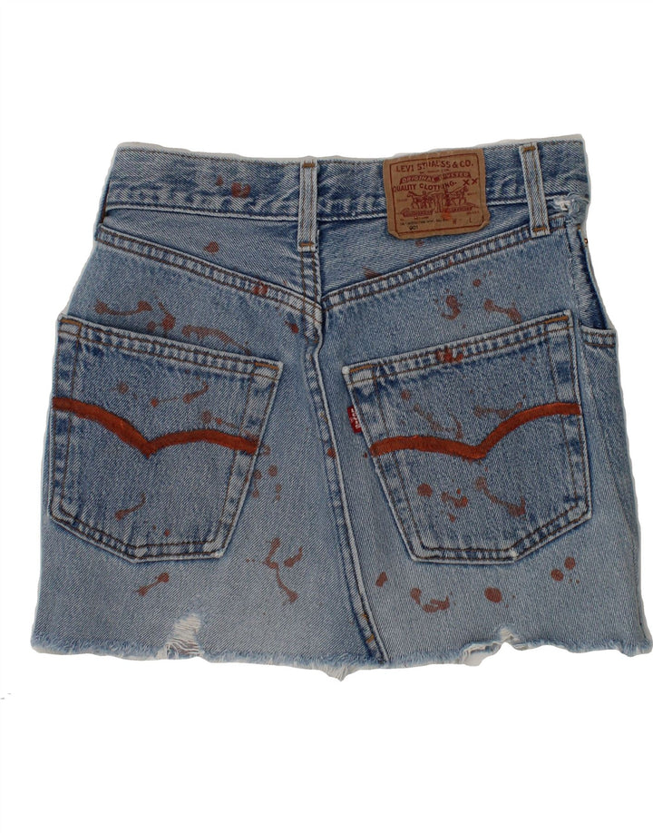 LEVI'S Womens 901 Denim Skirt W24 XS  Blue Vintage Levi's and Second-Hand Levi's from Messina Hembry 