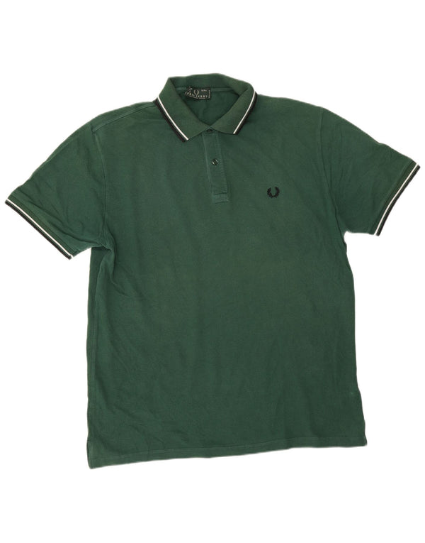 Fred Perry Ανδρικό Πόλο Μπλουζάκι XL Πράσινο ριγέ βαμβακερό