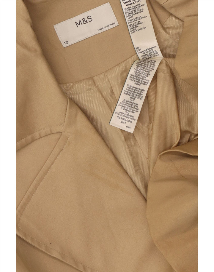 Marks & Spencer Ανδρική καμπαρντίνα UK 10 Small Beige Cotton