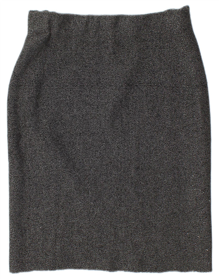 Zara Γυναικεία Πλεκτή Μολύβι Φούστα Μεσαία W28 Γκρι Flecked