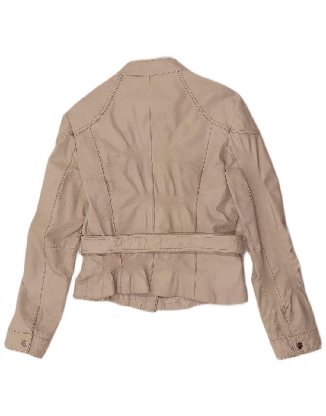 Vintage Γυναικείο Δερμάτινο Σακάκι Racer IT 46 Large White Leather