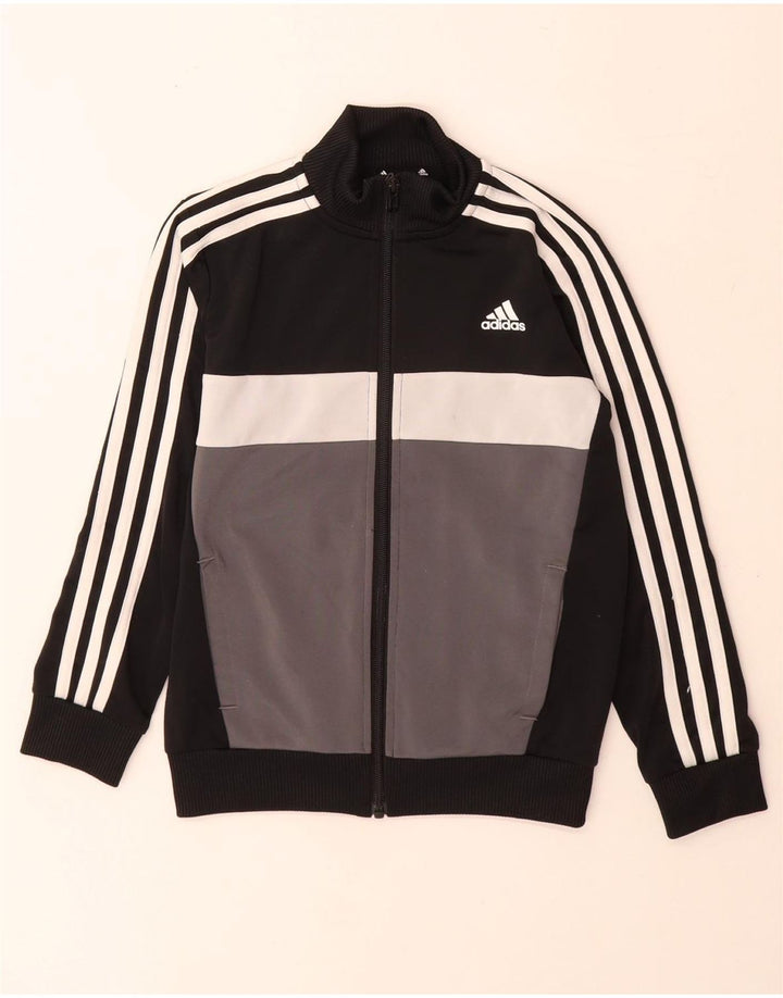 Adidas Boys αθλητική φόρμα Adidas Top Jacket 7-8 Years Black Colourblock Polyester