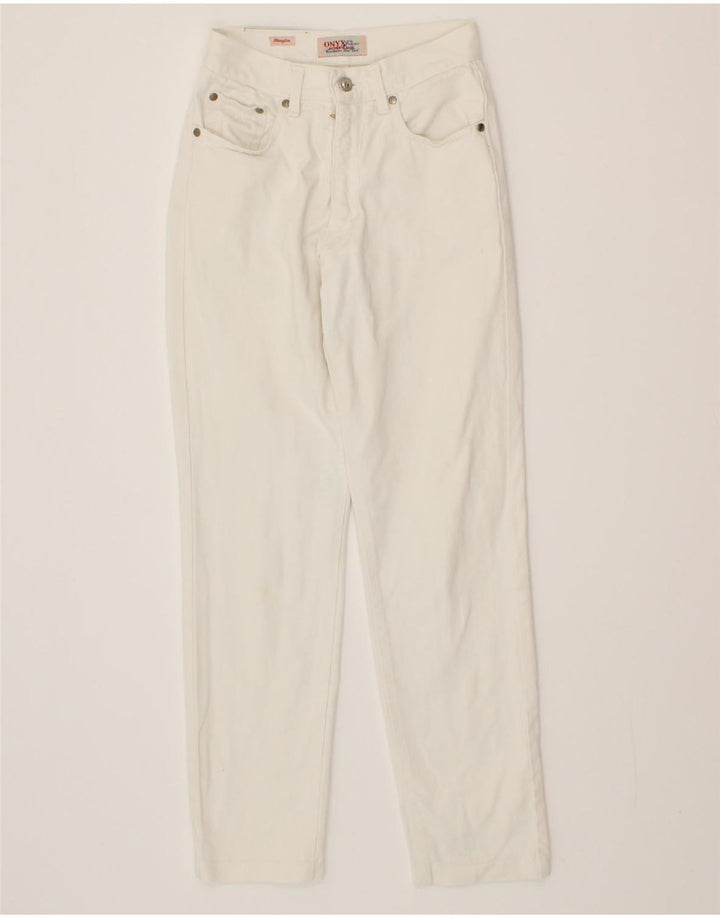 ONYX Womens Marylin Straight Jeans W29 L29 White Cotton Vintage Onyx and Second-Hand Onyx from Messina Hembry 