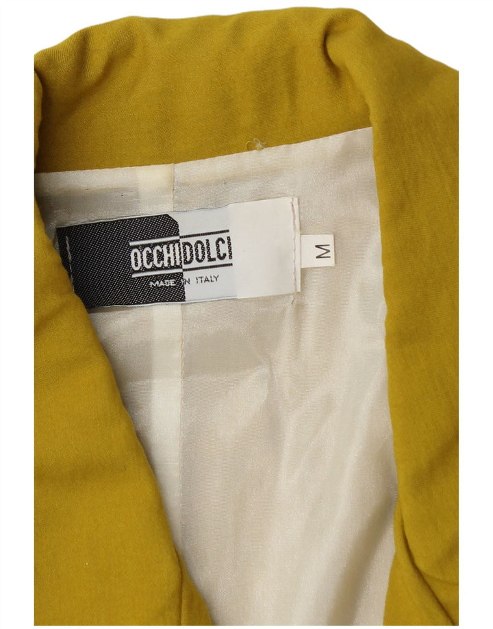 Vintage Γυναικείο Crop Διπλό Μπουφάν Blazer UK 12 Medium Khaki