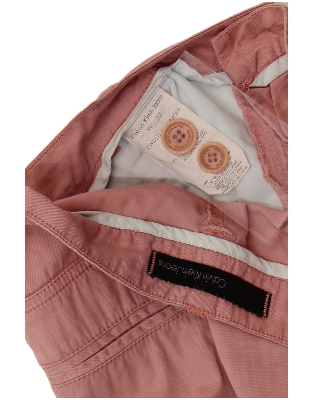 Γυναικείο σορτς Chino CALVIN KLEIN JEANS W27 μικρό ροζ βαμβακερό