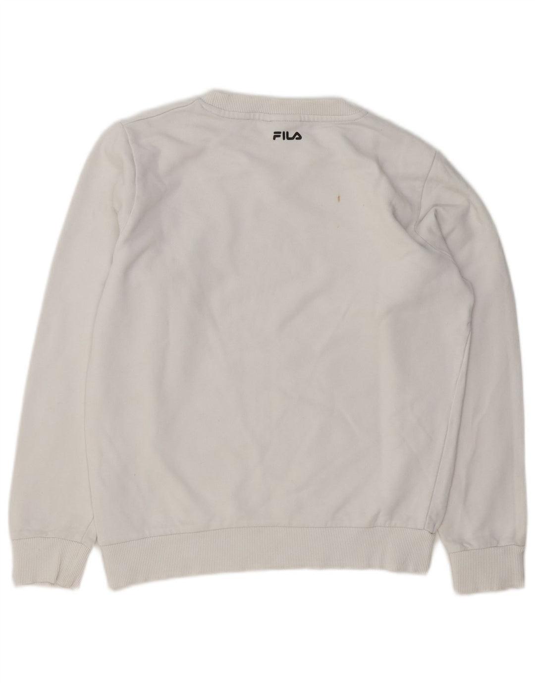 Fila Γυναικείο Φούτερ μεγάλου μεγέθους Jumper UK 10 Μικρό λευκό βαμβακερό