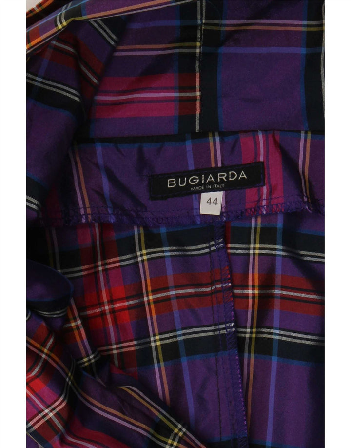 Vintage γυναικείο σακάκι Crop Blazer 3/4 μανίκι IT 44 Medium Purple Check