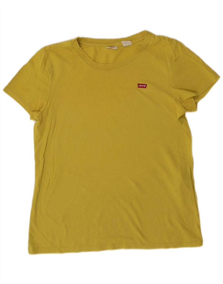 LEVI'S Ανδρικό T-Shirt Top Μικρό κίτρινο βαμβακερό