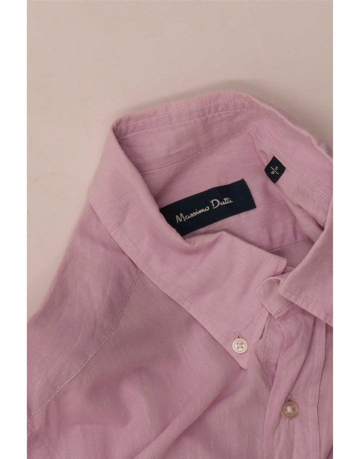 Ανδρικό πουκάμισο Massimo Dutti Μικρό Ροζ