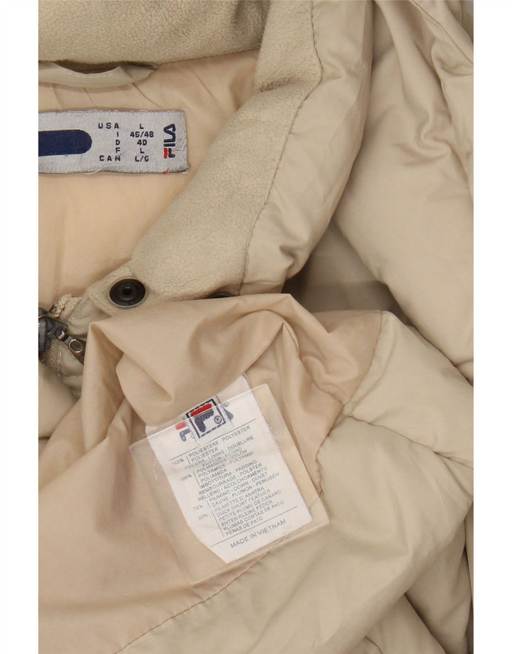 Fila Γυναικείο παλτό με κουκούλα UK 16 Large Beige Polyester