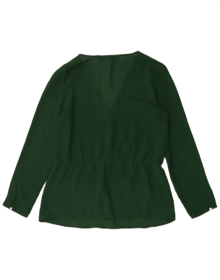 Zara Γυναικεία μακρυμάνικη μπλούζα τοπ UK 10 Small Green