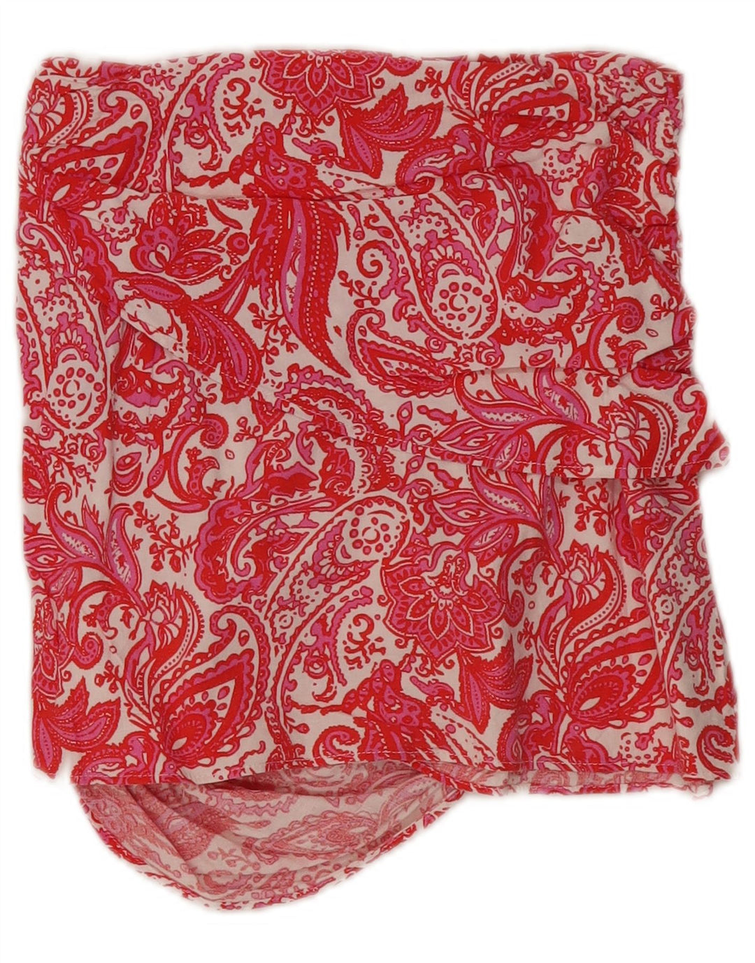 Zara Γυναικεία Μίνι Φούστα Medium W28 Red Paisley