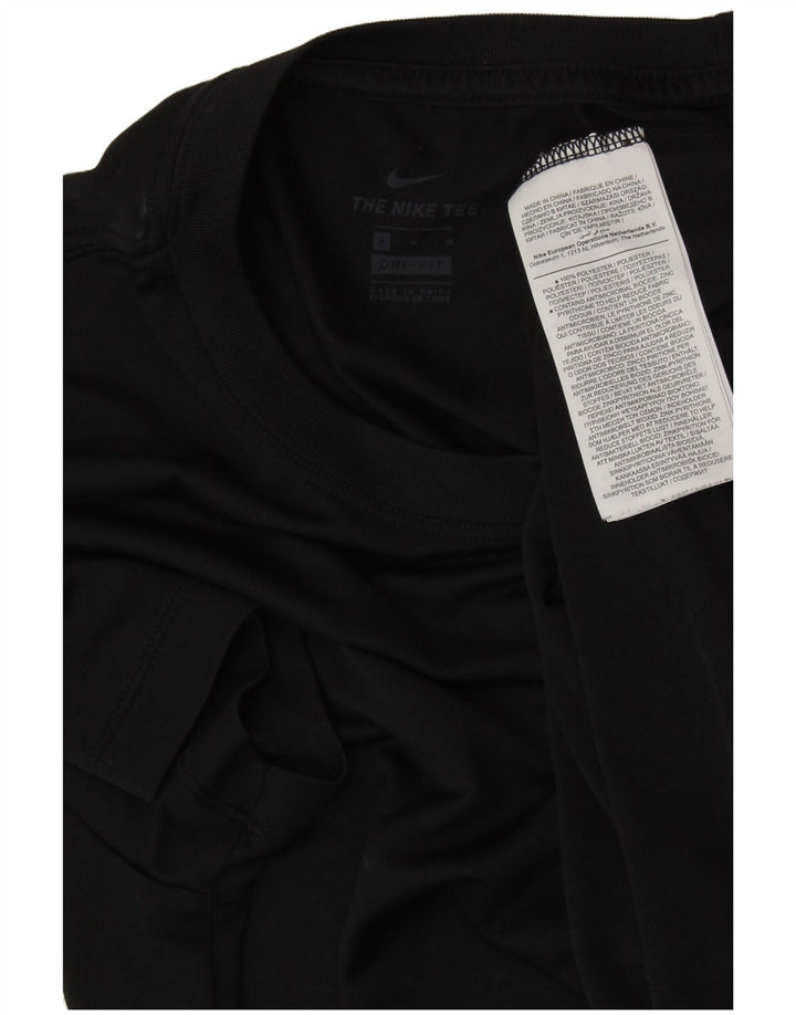 Γυναικείο γραφικό μπλουζάκι NIKE Dri Fit Top 14 μεσαίου μαύρου πολυεστέρα