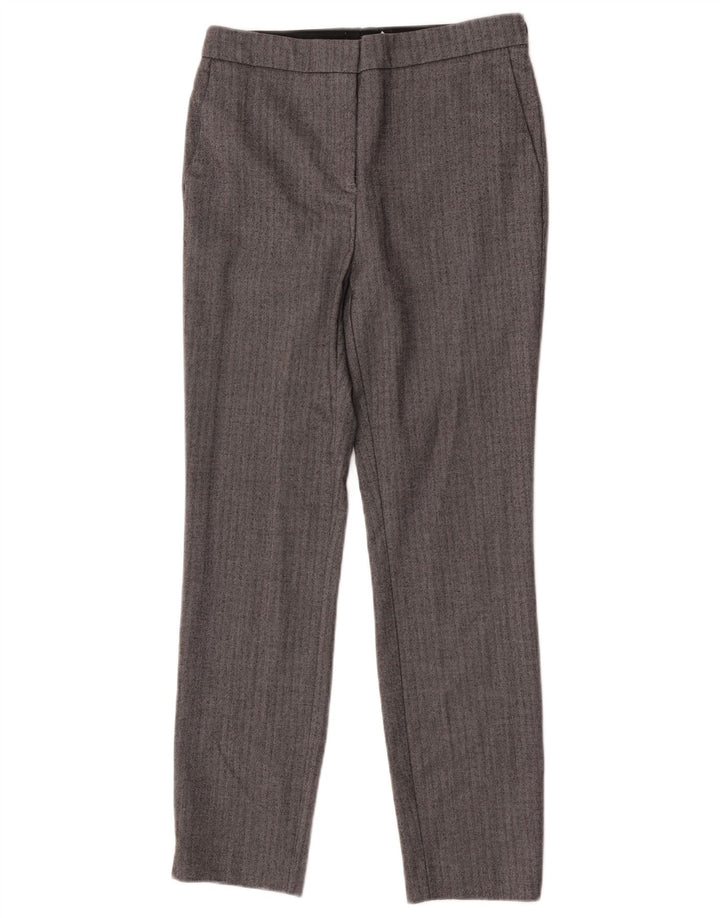 Zara Γυναικείο Slim Suit Παντελόνι Μικρό W26 L26 Γκρι Ψαροκόκκαλο