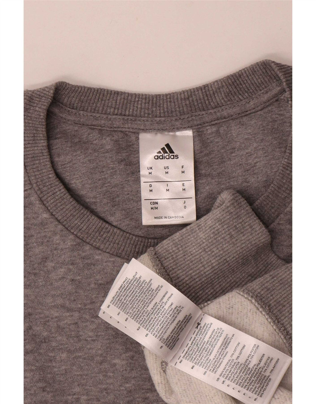 Ανδρικό φούτερ Adidas Jumper, Βαμβακερό μεσαίο γκρι
