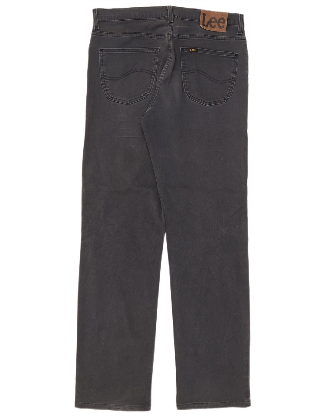 Lee Mens Straight Jeans W33 L34 Γκρι βαμβακερό