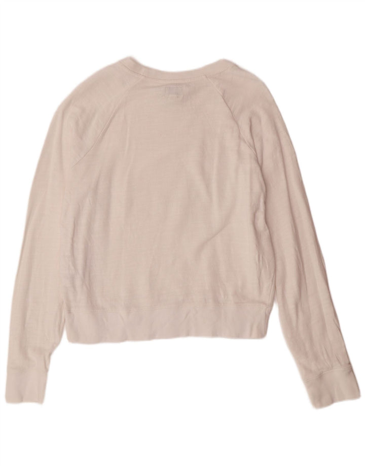 J. CREW Γυναικεία φούτερ υπερμεγέθη Jumper UK 10 Small White Cotton