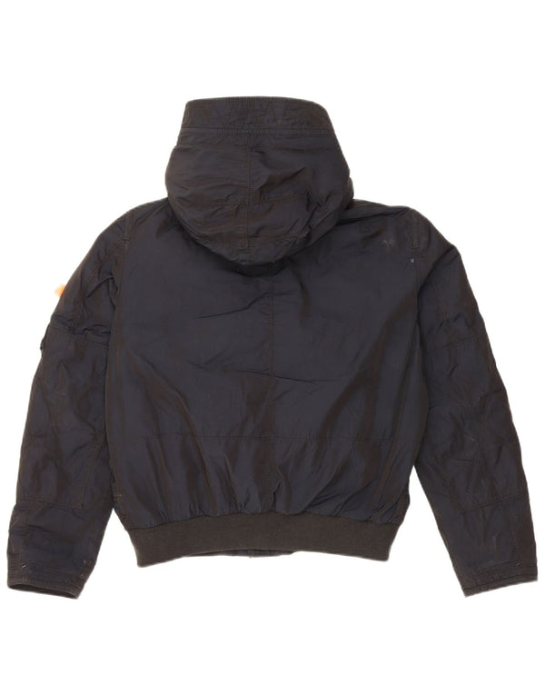 Parajumpers Boys Hooded Padded Jacket 11-12 Years Small Navy Blue Polyester