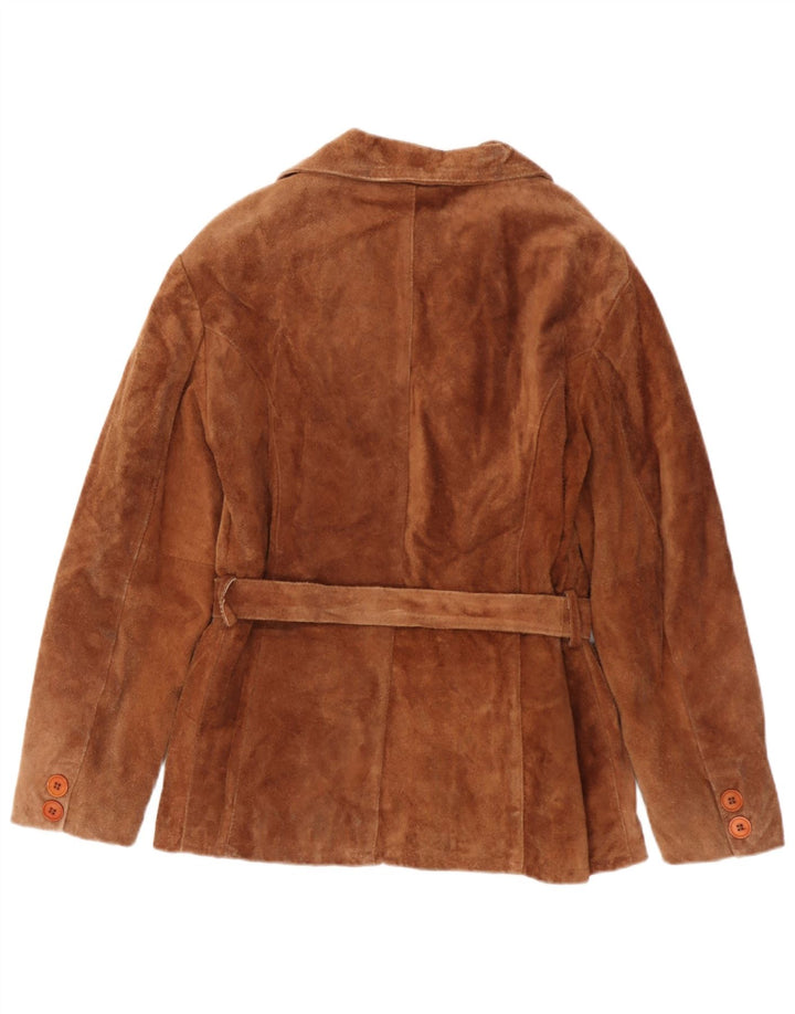 Vintage γυναικείο διπλό σουέτ μπουφάν UK 18 XL μπεζ δέρμα
