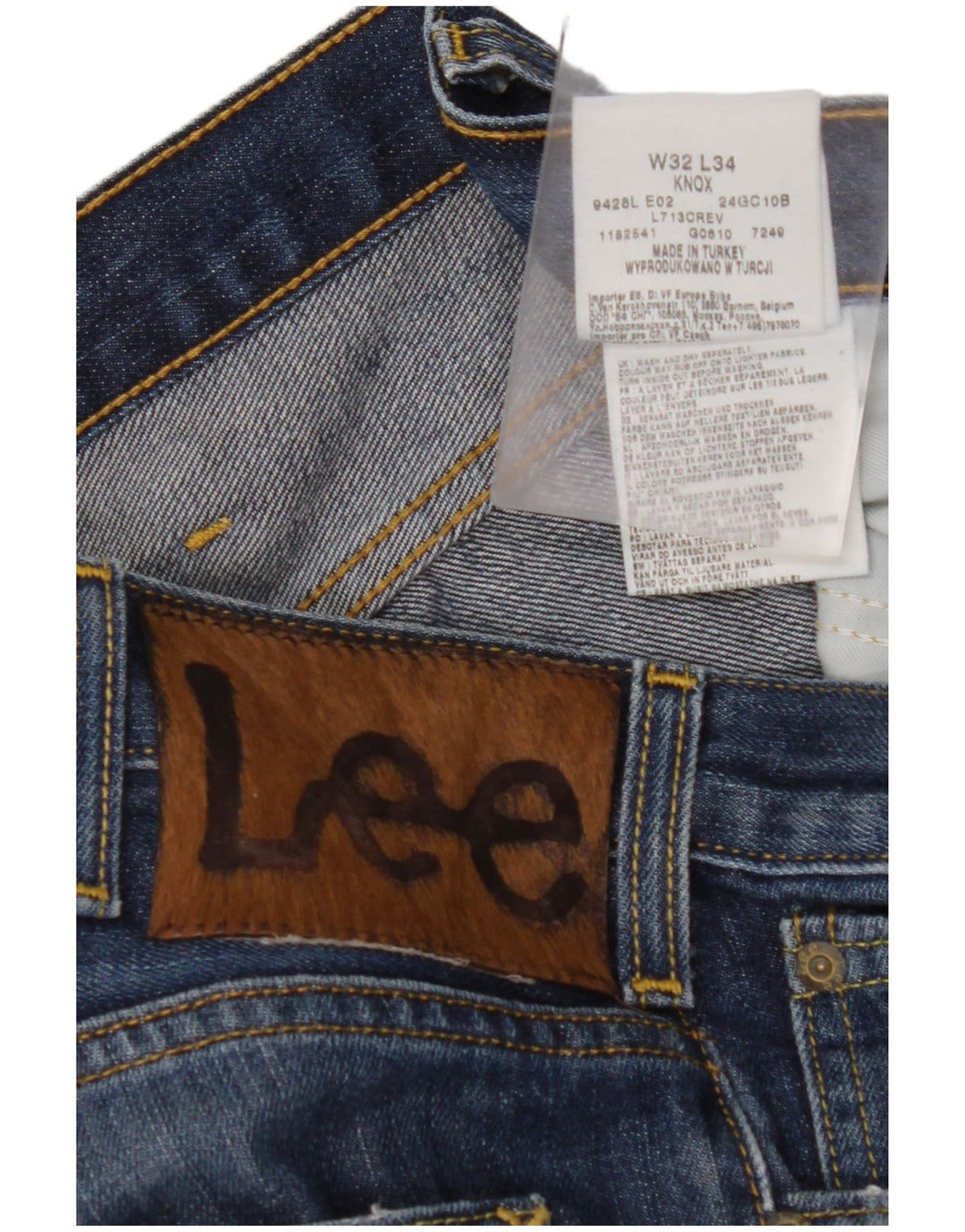 Ανδρικό τζιν LEE Knox Straight W32 L34 Navy Blue Cotton
