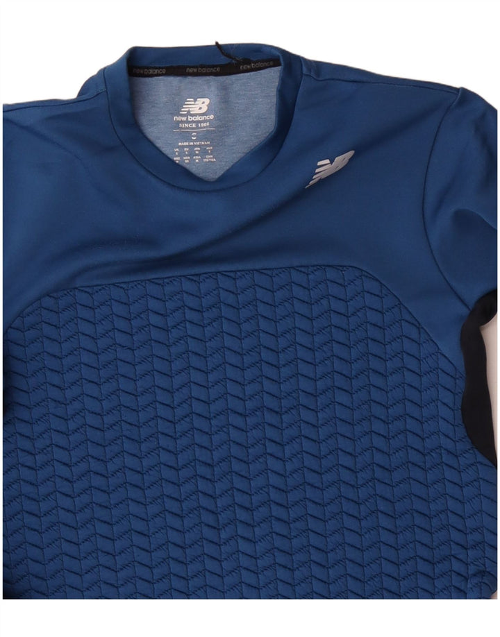 NEW BALANCE Ανδρικό φούτερ Jumper Small Blue Colourblock Polyester