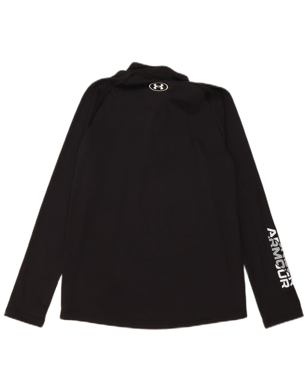 Under Armour Boys με φερμουάρ με λαιμόκοψη γραφικό μακρυμάνικο 11-12 ετών μεγάλο μαύρο