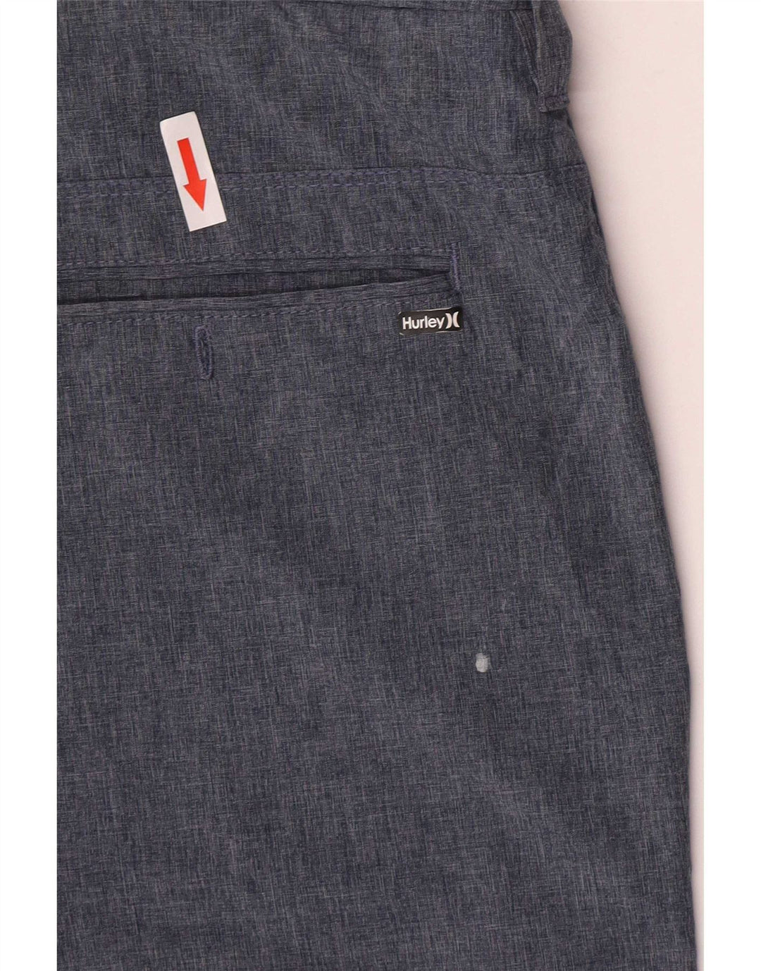 Hurley Ανδρικό σορτς Chino κανονικό μεσαίο W30 μπλε πολυεστέρας