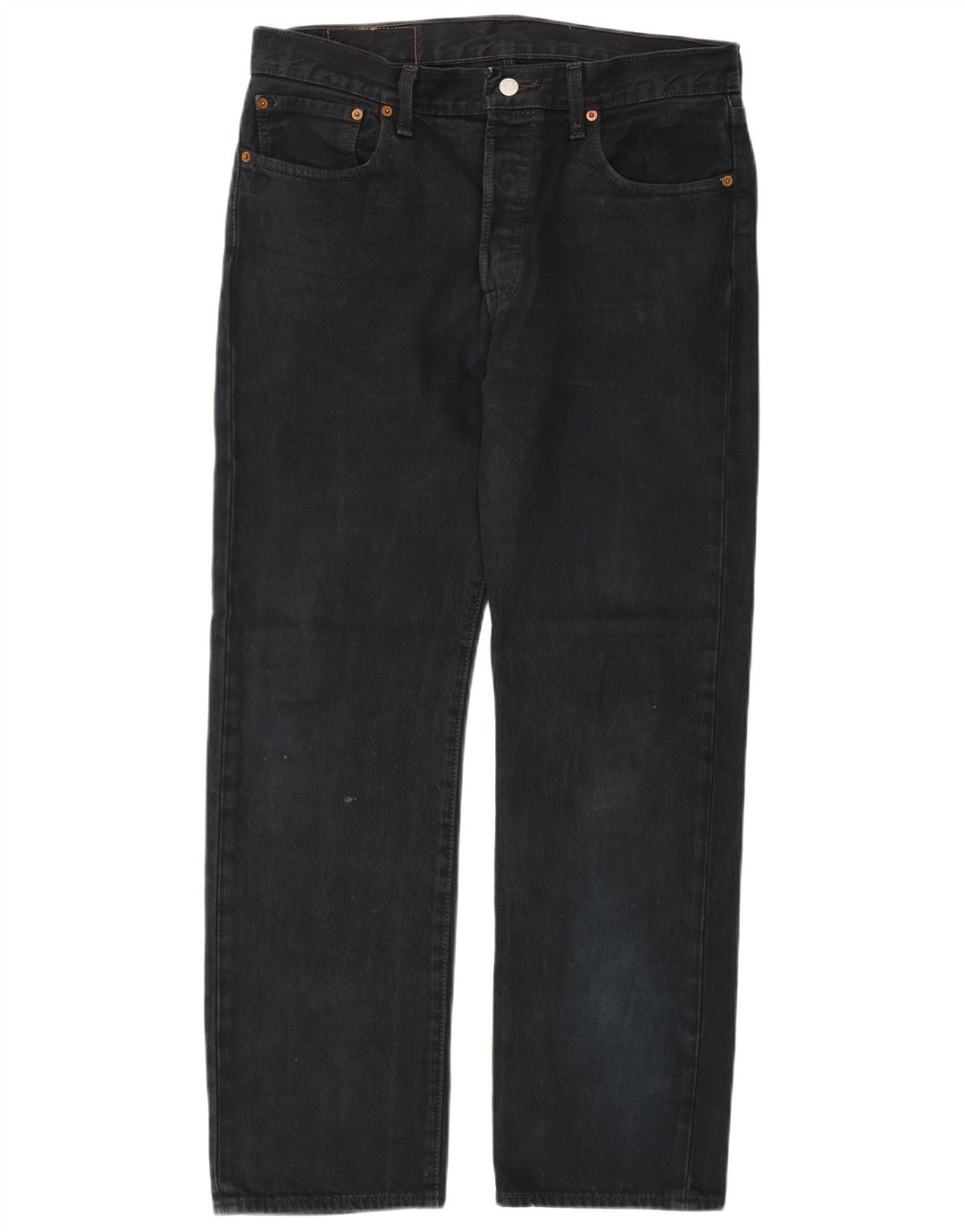 Levi's Mens 501 Straight Jeans W33 L30 Μαύρο Βαμβακερό