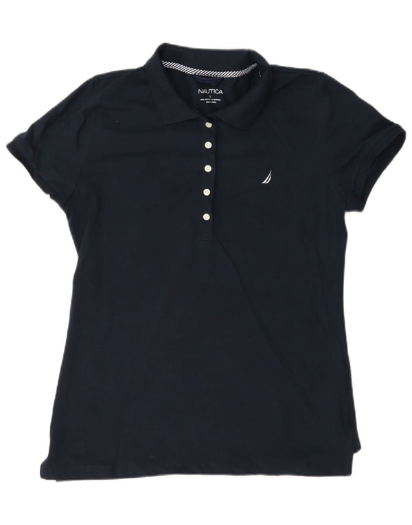 Γυναικείο μπλουζάκι πόλο Nautica UK 16 Large Navy Blue από βαμβάκι