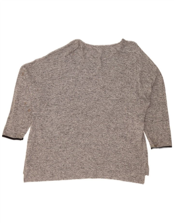 Zara γυναικεία υπερμεγέθη μανίκια 3/4 UK 16 Large Grey Flecked