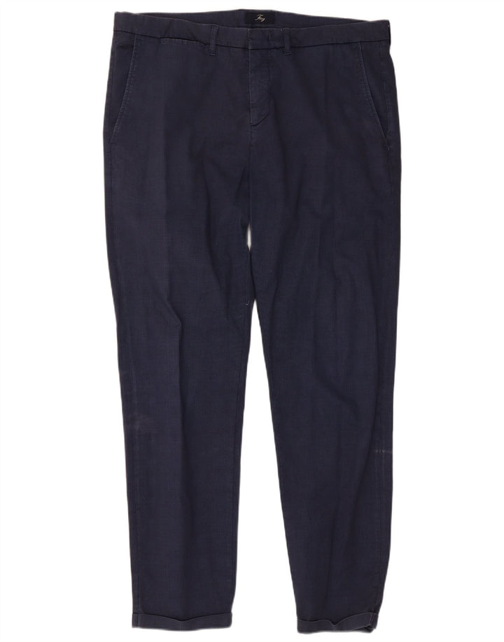 Ανδρικό παντελόνι Chino Fay Slim W38 L30 Navy Blue Check