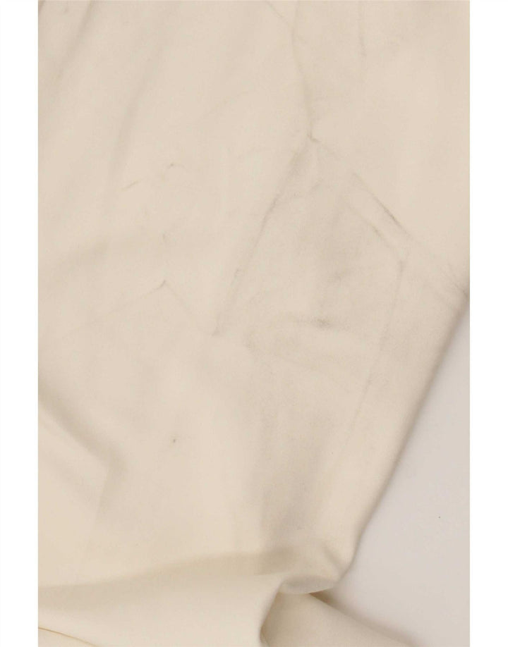 Zara Γυναικείο Slim Casual Παντελόνι Medium W28 L29 Λευκό βαμβακερό