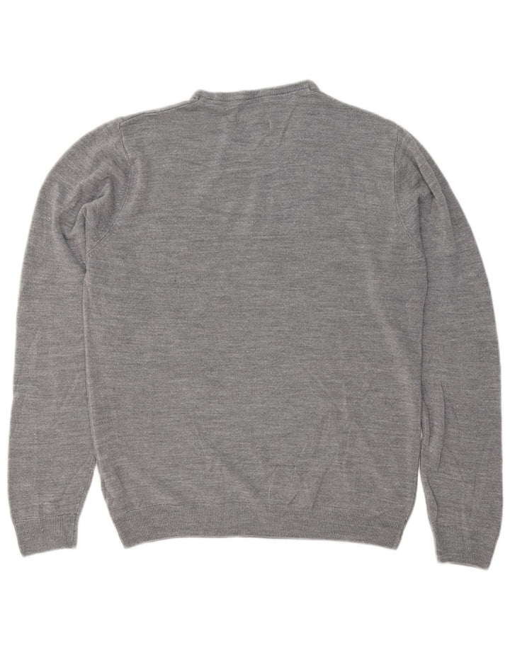 Ανδρικό πουλόβερ Marks & Spencer Regular Fit Crew Neck Jumper Large Grey