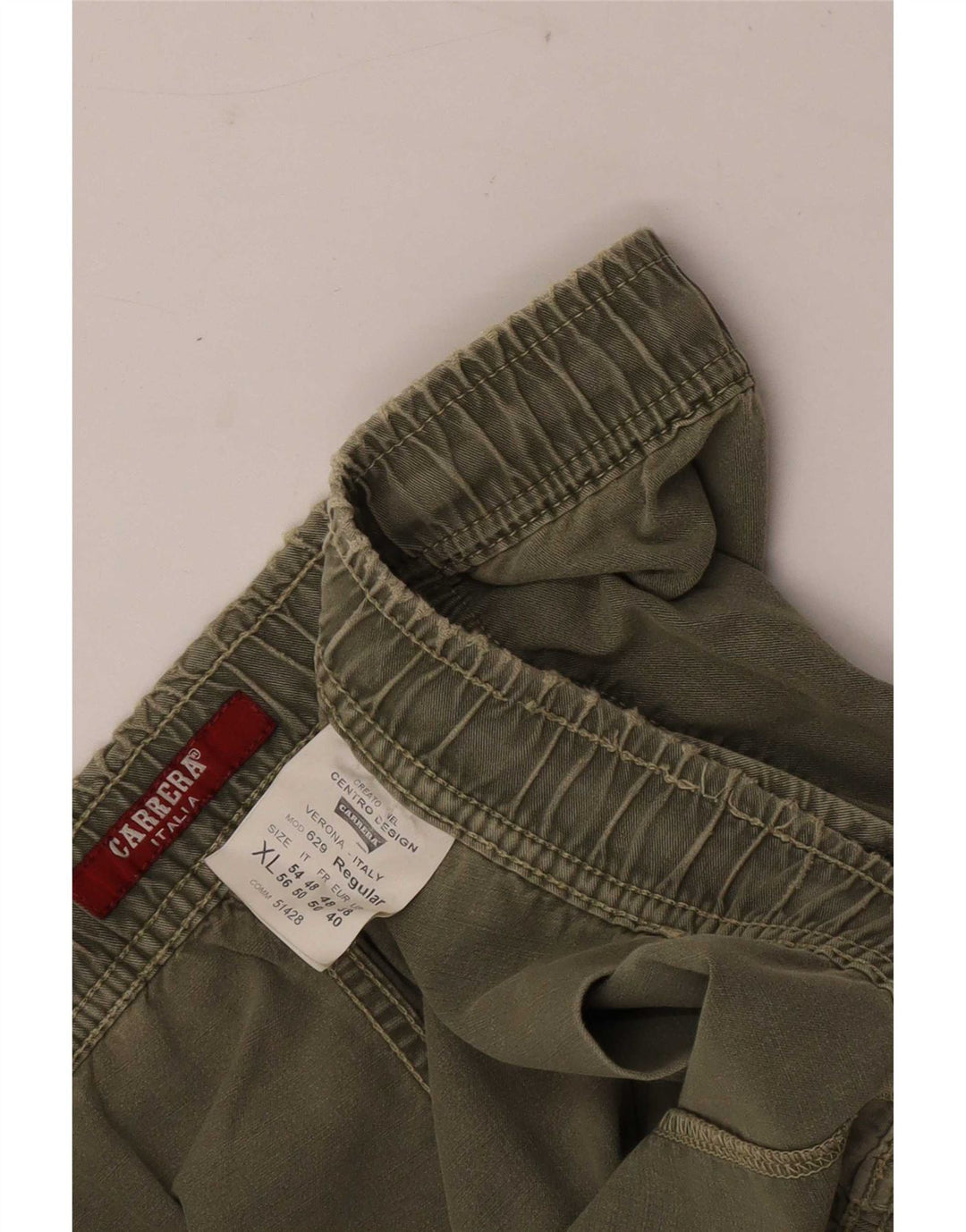 Carrera Ανδρικό σορτς Chino Regular XL W38 Χακί βαμβακερό