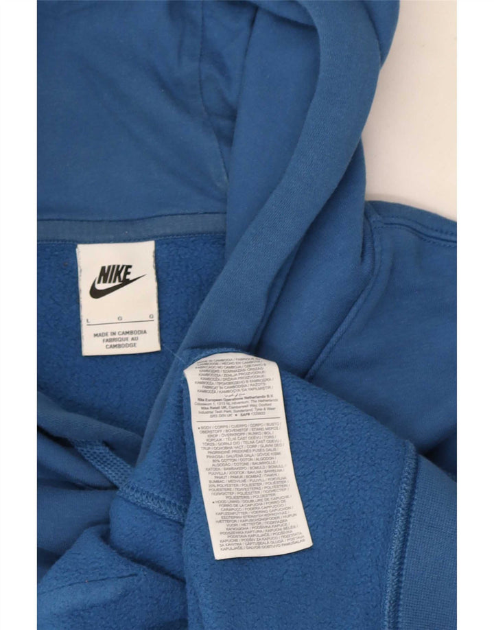 Ανδρικό κουκούλα Nike, μεγάλο μπλε βαμβακερό
