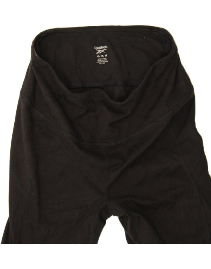 REEBOK Womens Sport Shorts UK 12 Medium Black Vintage Reebok and Second-Hand Reebok from Messina Hembry 