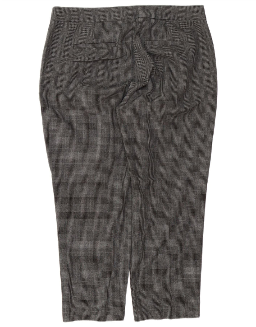 Marks & Spencer Γυναικείο Cropped Παντελόνι UK 14 Large W34 L25 Grey Check