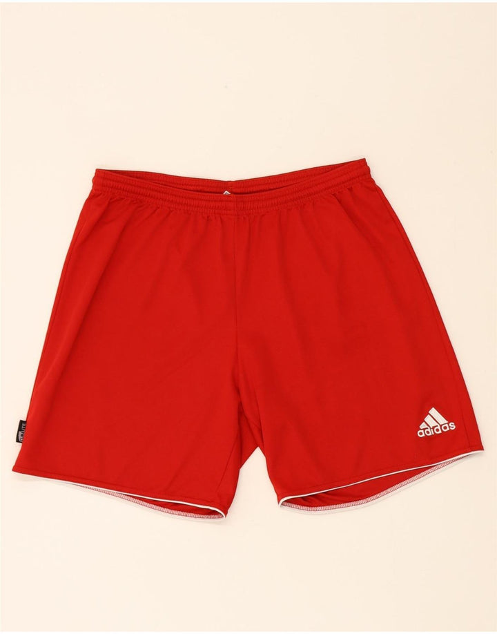 ADIDAS Mens Climalite Sport Shorts Large Red Polyester Vintage Adidas and Second-Hand Adidas from Messina Hembry 