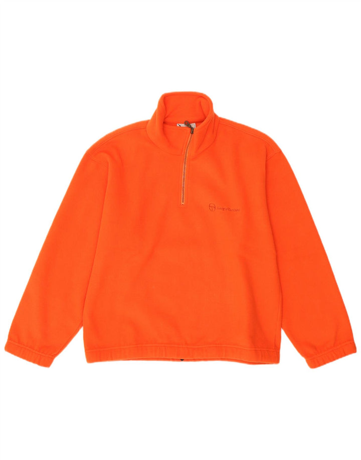 Sergio Tacchini Ανδρικό φερμουάρ Fleece Jumper Μικρός πορτοκαλί πολυεστέρας
