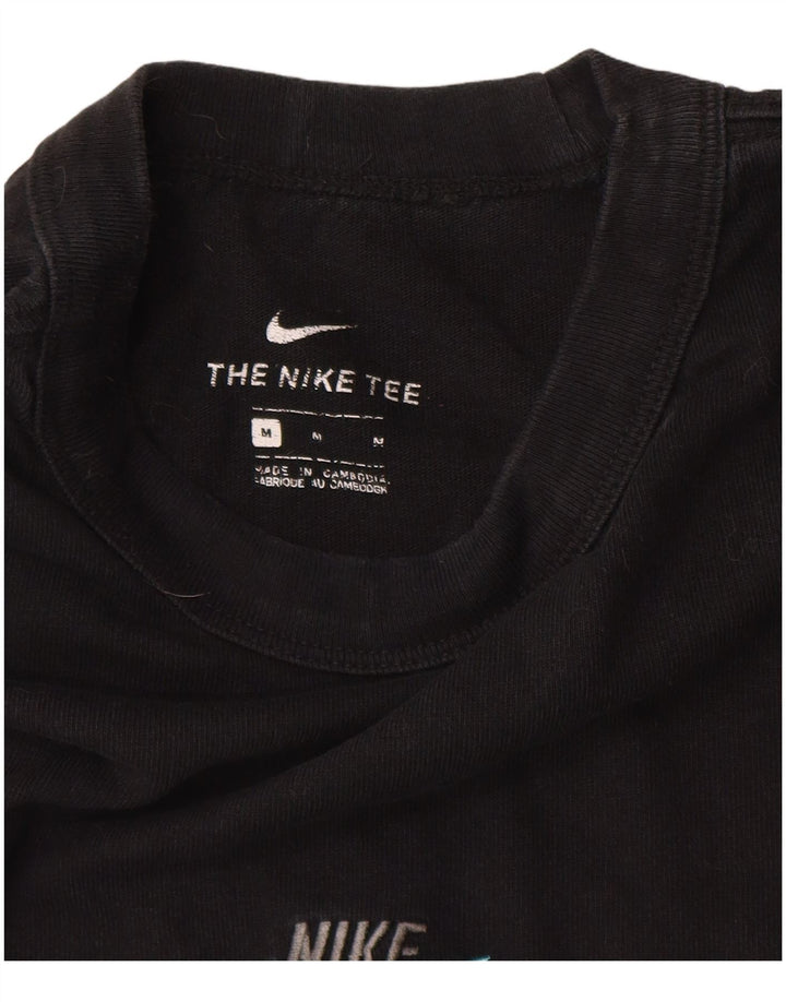 Ανδρικό μπλουζάκι Nike, μεσαίο μαύρο βαμβακερό