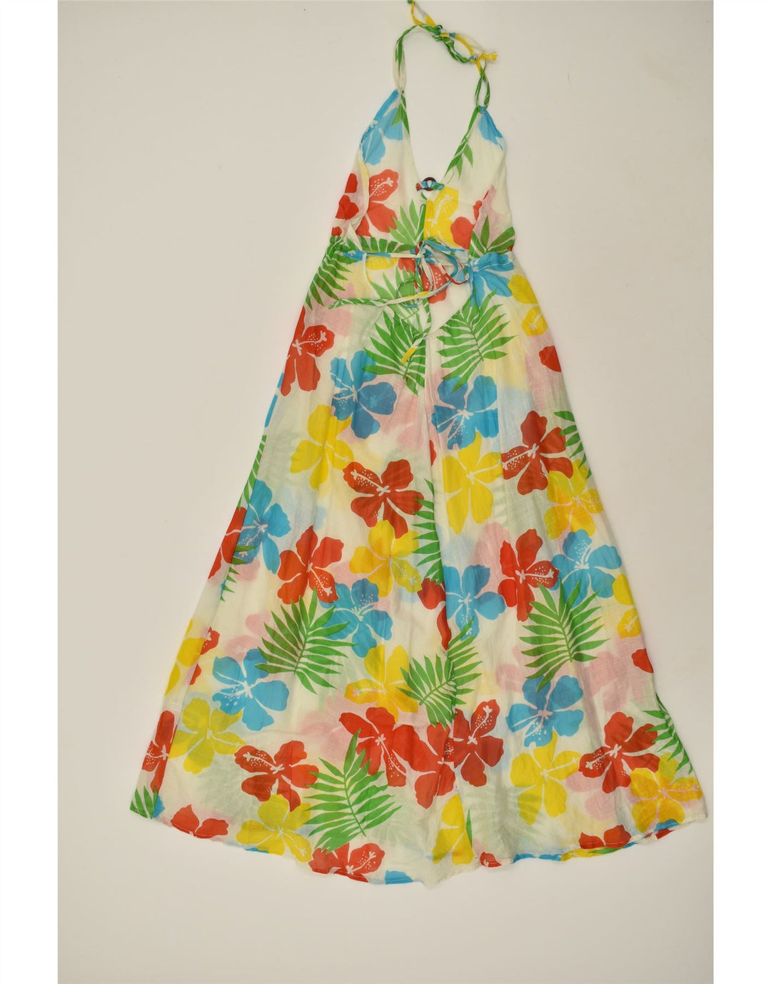 VINTAGE Womens Halter Dress UK 0 2XS Multicoloured Floral | Vintage Vintage | Thrift | Second-Hand Vintage | Used Clothing | Messina Hembry 