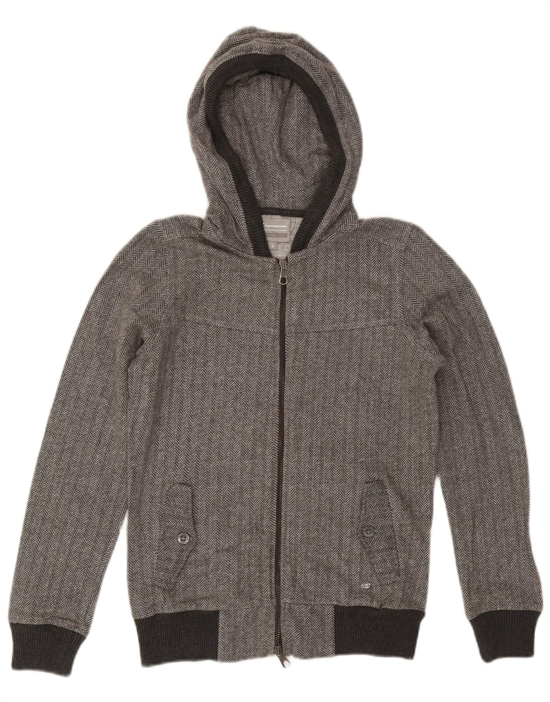 CHAMPION Γυναικείο πουλόβερ Heritage Fit Zip Hoodie UK 10 Small Grey