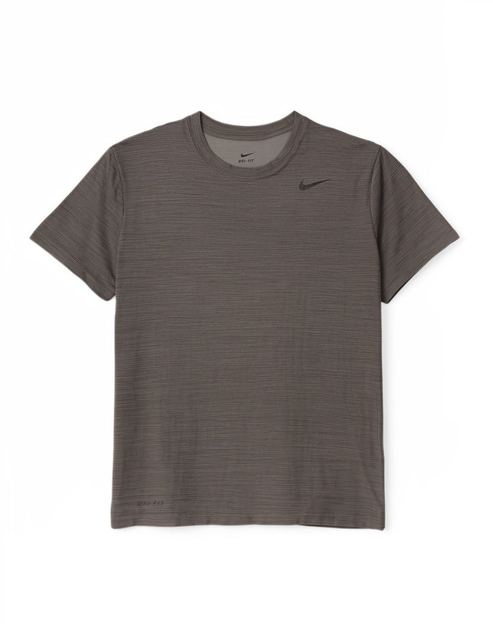 Ανδρικό T-Shirt Nike Top από μεσαίο γκρι ριγέ πολυεστέρα