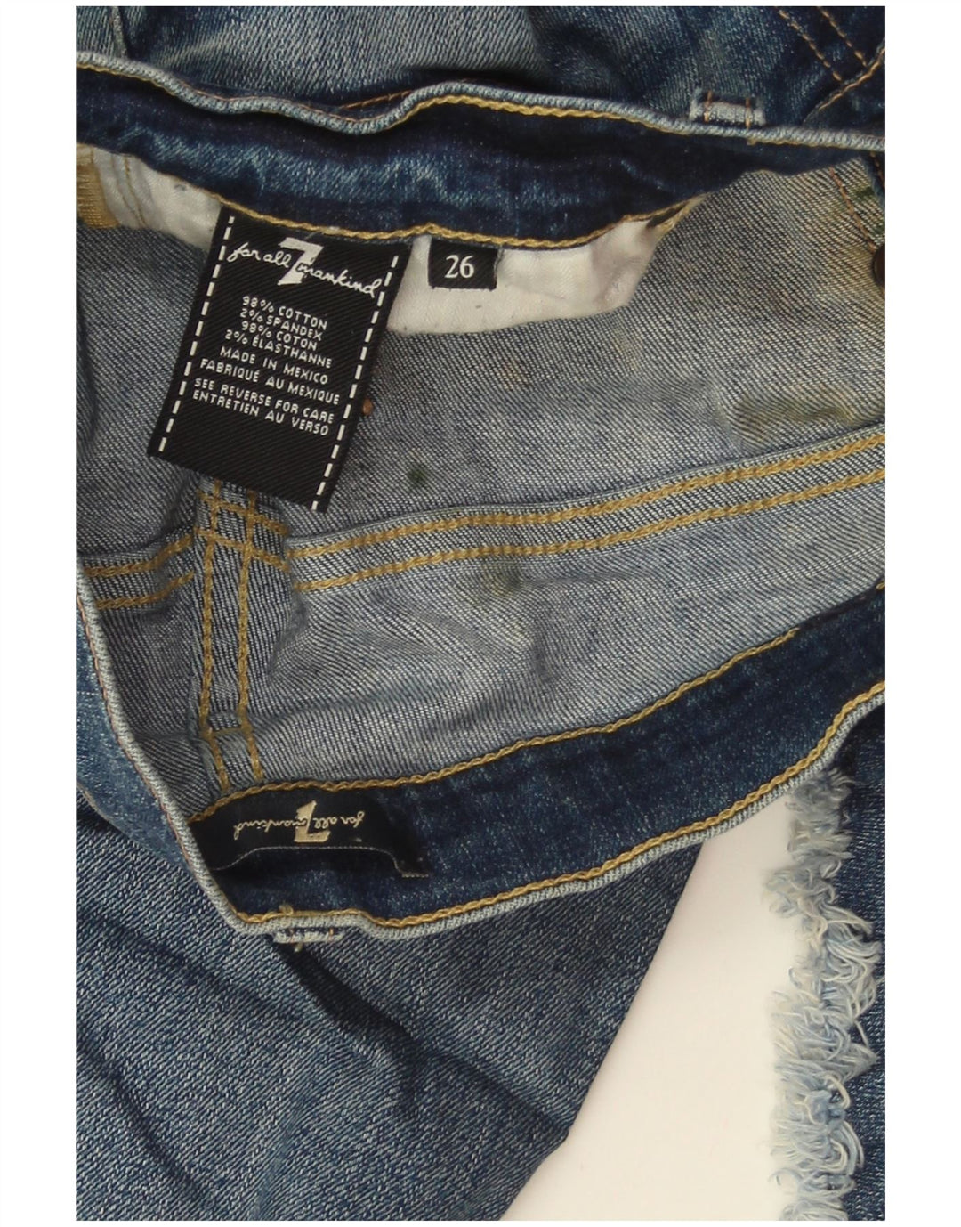 7 ΓΙΑ ΟΛΗ ΤΗΝ ΑΝΘΡΩΠΟΤΗΤΑ Γυναικεία Slim Jeans W26 L26 Blue Cotton